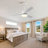 Modern Ceiling Fan With Light, Featuring 3 ABS Plastic Blades, Remote Control Operation, Reversible DC Motor, And Dimmable LED Lighting.-629912540