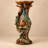 Peacock Carved Display Pedestal