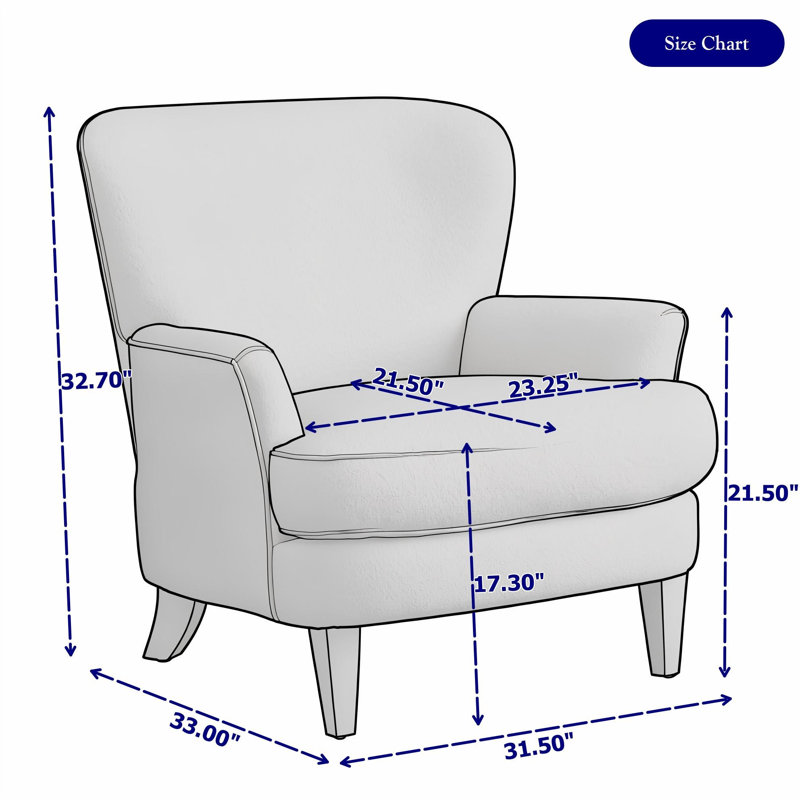 Fauteuil club Boucle avec pieds et accoudoirs