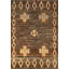 Tapis oriental brun en laine marocain 7 x 9