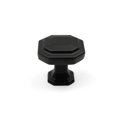 Matt Black Octagon Handles & Coordinating Knob