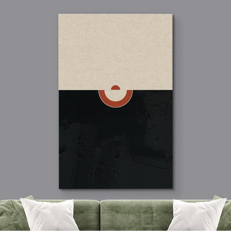 Décoration murale nordique contemporaine géométrique sur blocs de couleur à courbes géométriques abstraites minimalistes