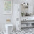 Tall Bathroom Storage Cabinet With Adjustable Shelves, Slim 2 Doors Freestanding Cabinet