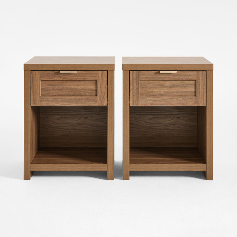 5 Piece Bedroom Set with Wood Dressers & Nightstands, Special Walnut