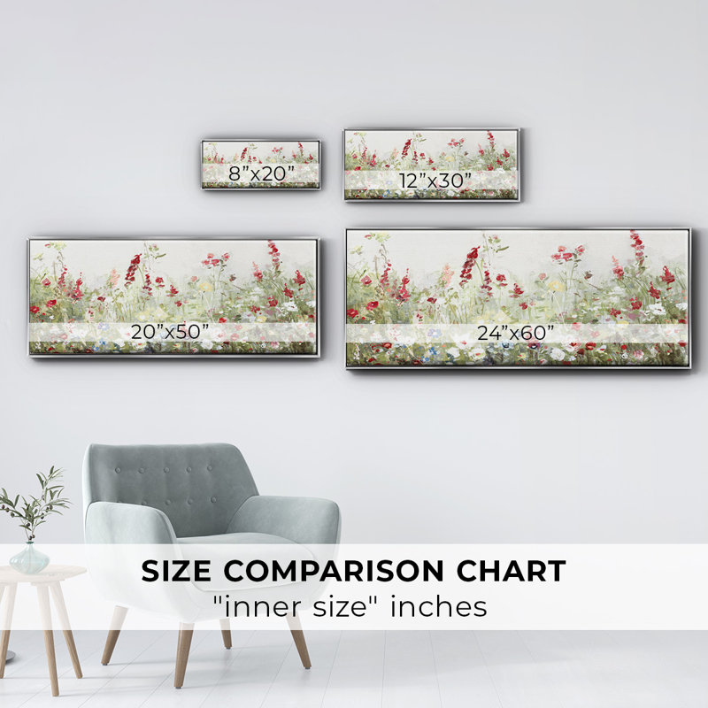 Sweet Spring Meadow - toile encadrée, H 20 po x l 50 po