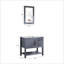 Meuble-lavabo gris 30 po avec miroir et plateau seulement