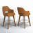 Blerina 26.5" Swivel  360-degree Faux Leather Upholstered Counter Stool Set of 2-87148078