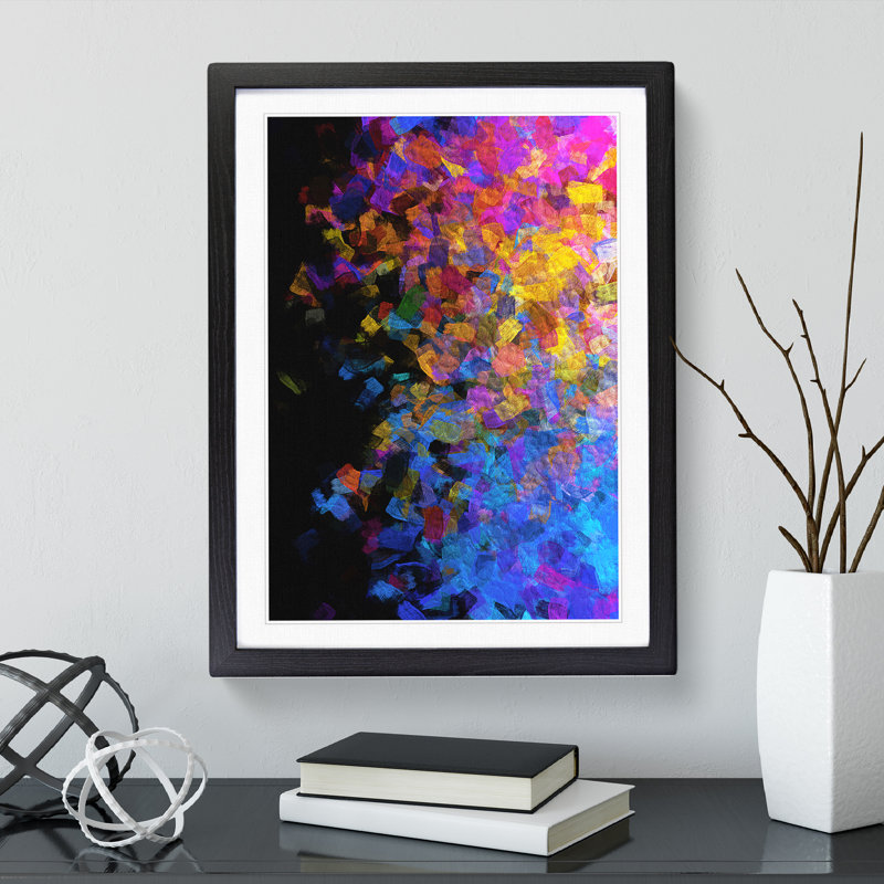 Really Nothing Abstract - Single Picture Frame Painting, Black Framed, 46cm H x 34cm W x 2cm D