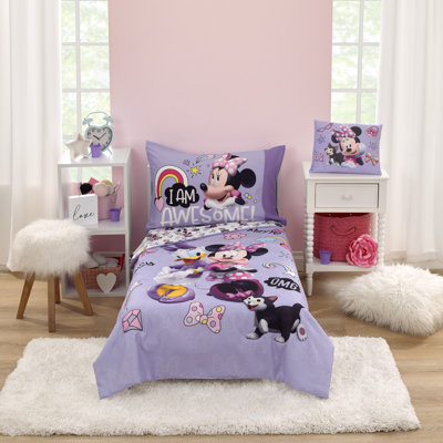 Ensemble de lit pour tout-petits 4 pièces NoJo Disney Minnie Mouse I am Awesome