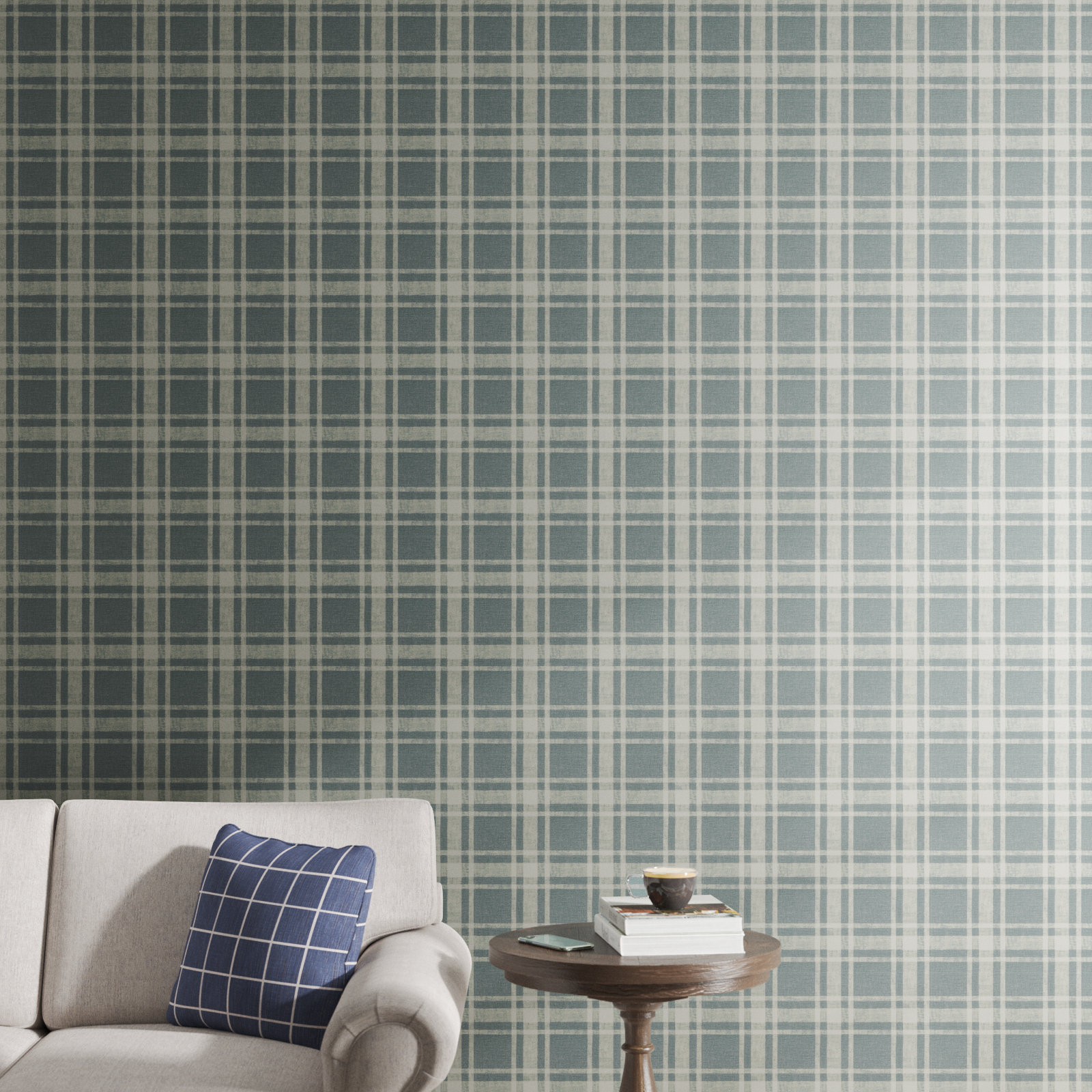 Haslet Wallpaper Roll, Denim