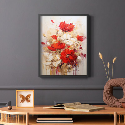 Série FLORAL CCXCI - reproduction encadrée de qualité supérieure - prête à être accrochée - aucun clou requis