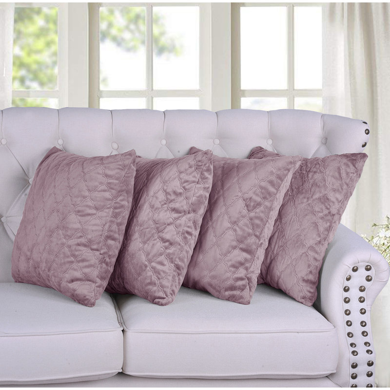 Micro Mink Throw Pillow Covers, Dusty