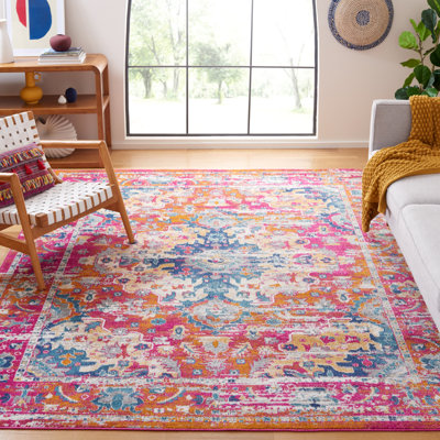 Demnan Area Rug In Pink & Orange