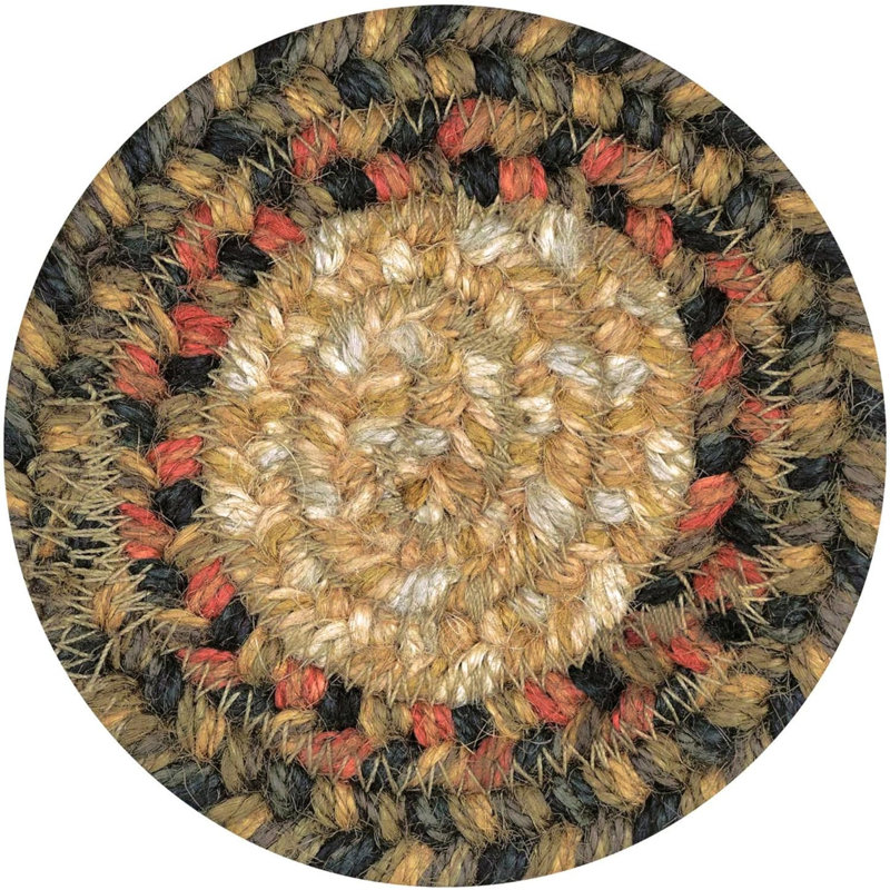 Ensemble de 6 sous-verres en jute de qualité supérieure pour table, Brun / beige / noir / crème