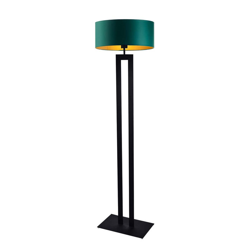 Sallee 162cm Traditional Floor Lamp, Green, Black