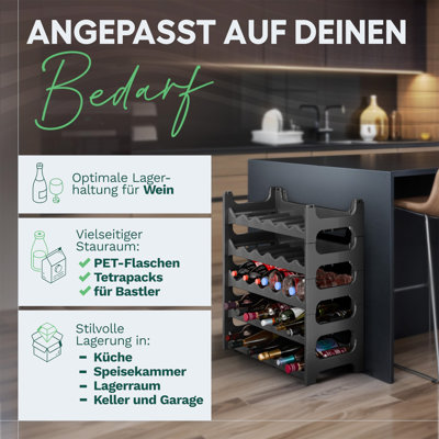 Asimakis Wine Bottle Rack in Black