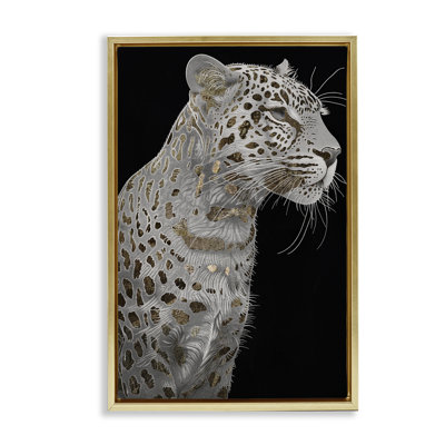 Elegant Glam Leopard Spots Floating Frame, design by Sasha