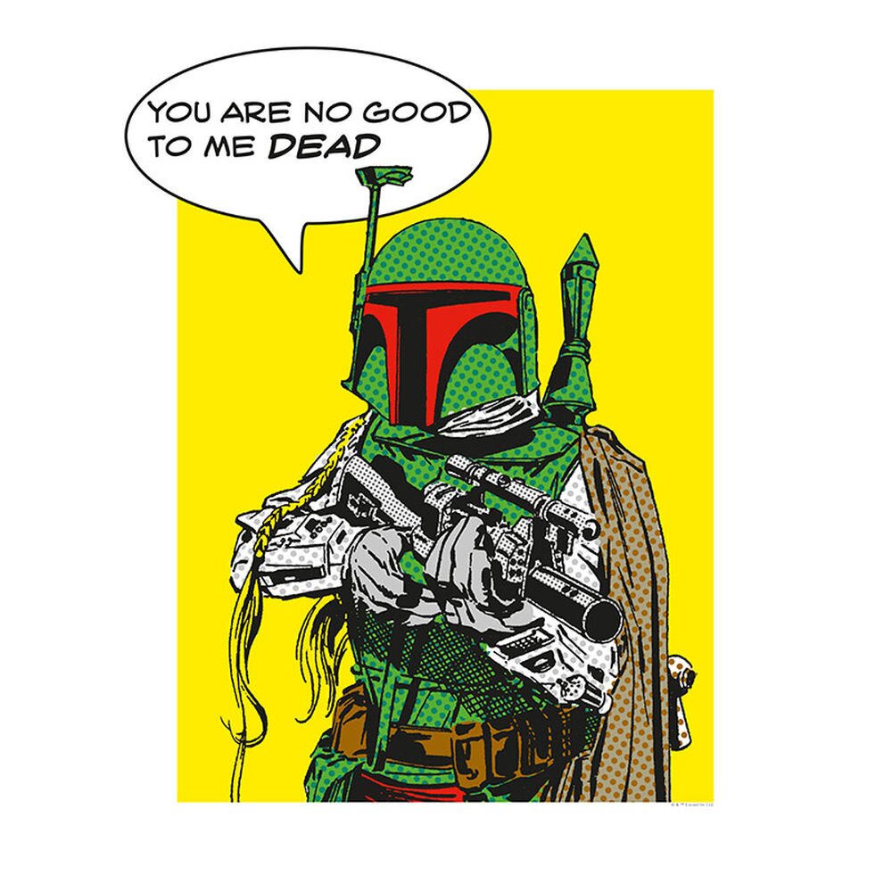 Poster Star Wars Comic-Zitat Boba Fett