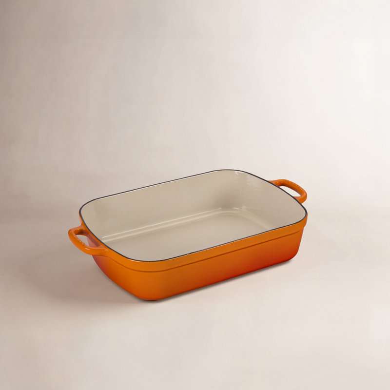 Le Creuset Signature Enameled Cast Iron Roaster, 5.25 qt., Flame