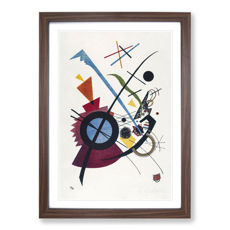 Violet by Wassily Kandinsky - Picture Frame Painting, Walnut, 65cm H x 48cm W x 2cm D