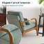 Fauteuil d'appoint rembourré en bois massif Lemley Mid Century-1120179537