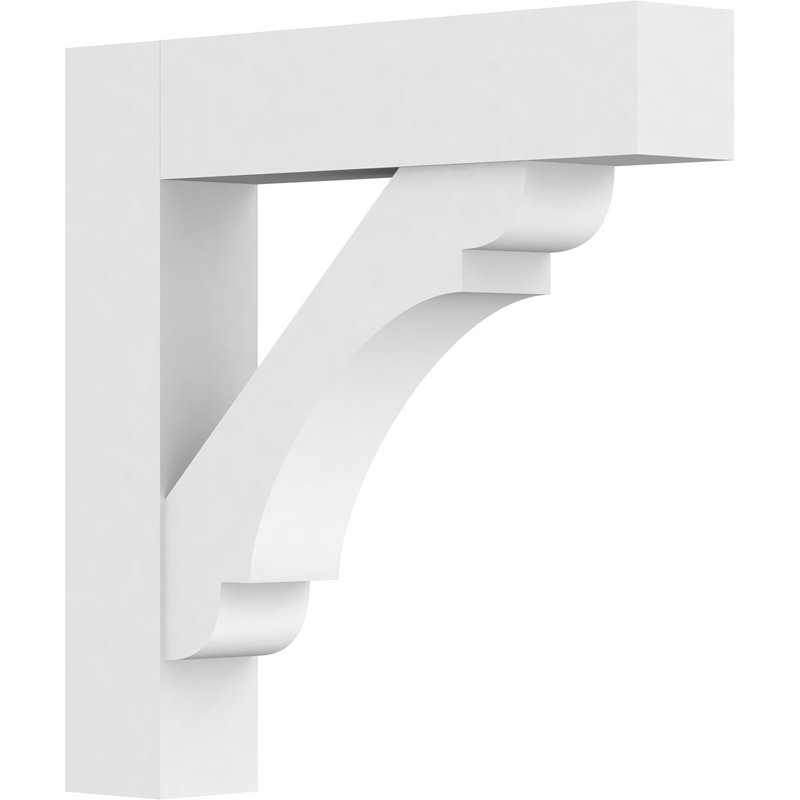 Support standard en PVC de qualité architecturale avec extrémités en bloc l 5 po x P 30 po x H 30 po