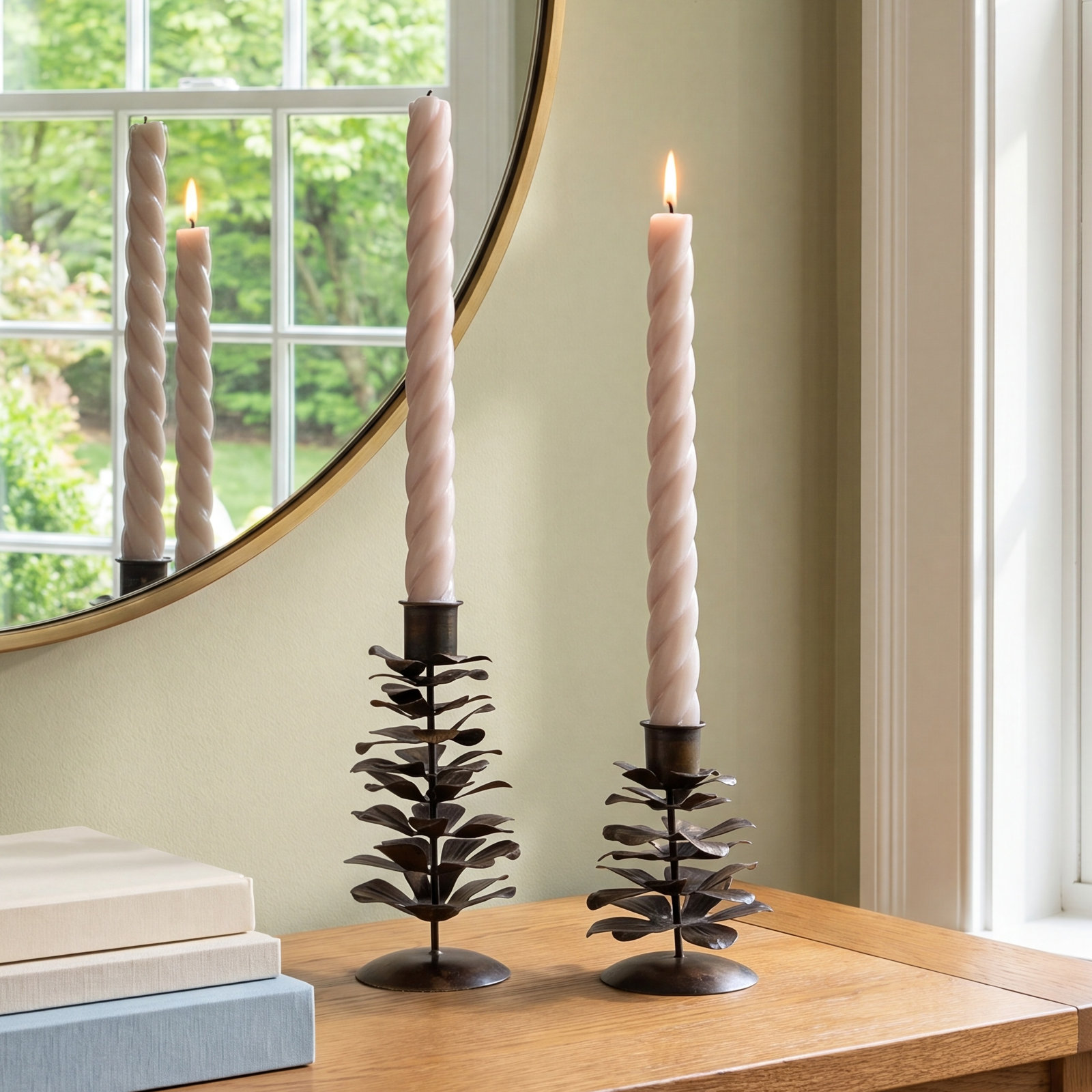 6" Metal Tabletop Candlestick Holder