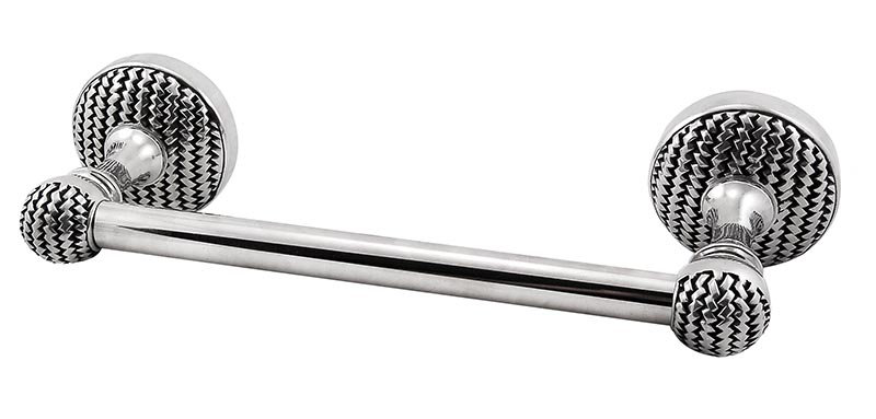 Cestino Towel Bar, Antique Silver
