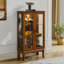 Cabinet Curio avec tablettes réglables et panneau arrière en miroir-56944733