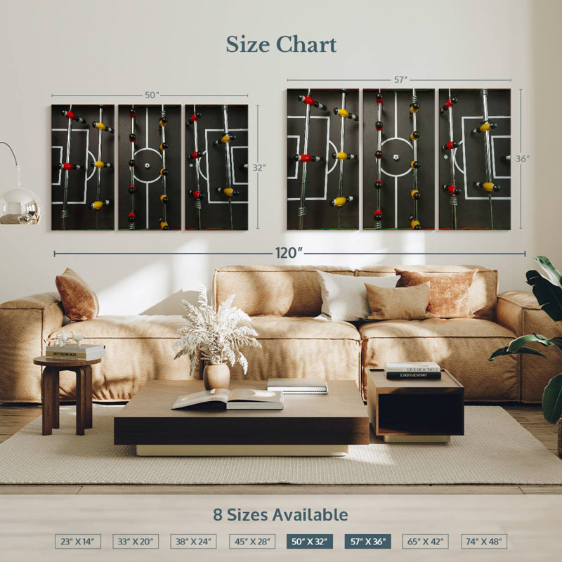 Foosball Table Game, 32" H x 50" W