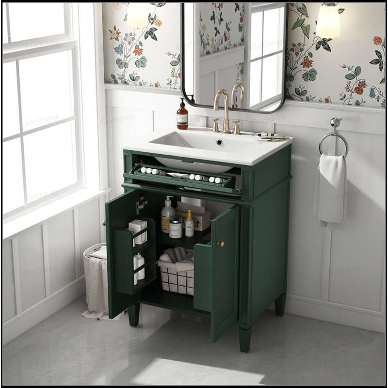 Meuble-lavabo 24 po à fermeture douce, Vert