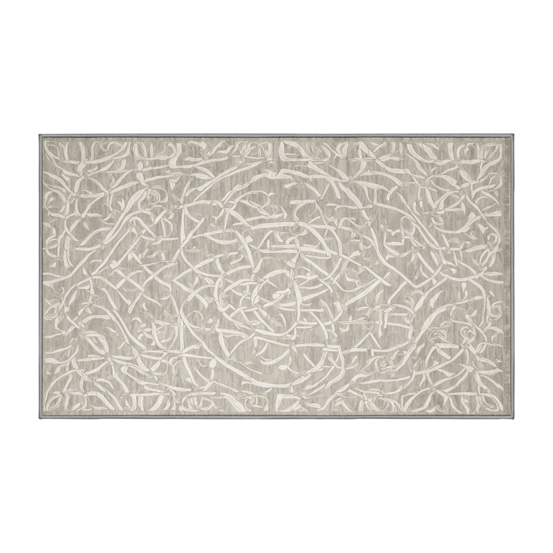 Tapis gris lavable à la machine, Tapis de couloir 2 pi x 5 pi