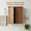 Cette armoire à pharmacie murale rétro-rustique est simple, belle et ne prend pas beaucoup de place. Les portes doubles s'ouvrent et se ferment facilement, et les tablettes réglables répondent à différents besoins de rangement, rendant votre salle de bain soignée et élégante.