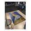Tapis lavable décoratif abstrait bleu-1274781340