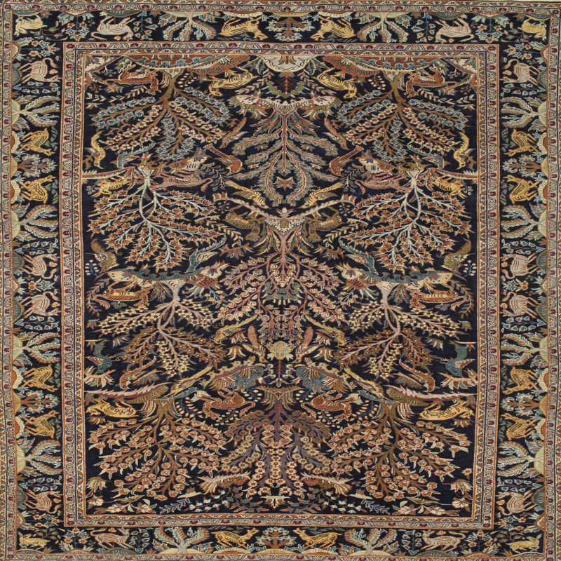 Oriental Indoor Rug, Square 5'