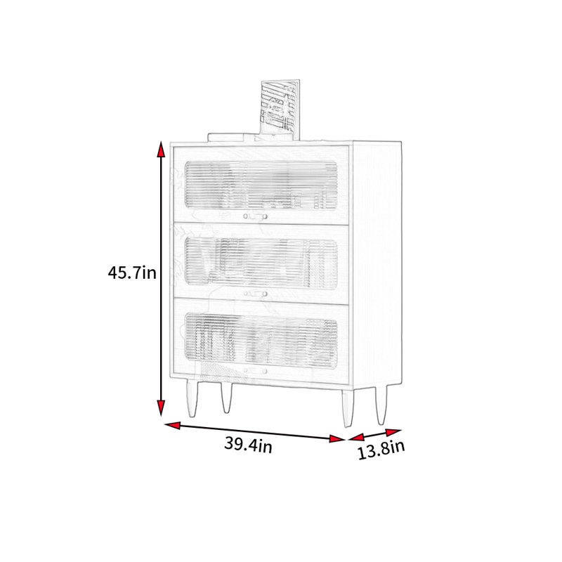 Carolyne, (3 tablettes) H 45,7 po x l 39,4 po x P 13,8 po