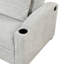 Canapé-lit convertible en chenille 61,6 po avec dossier ajustable, 2 coussins, porte-gobelets, ports USB-8282399