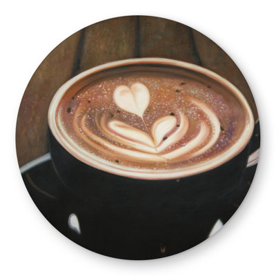 Artistic Cappuccino - Round Outdoor Area Rug for Home Decor