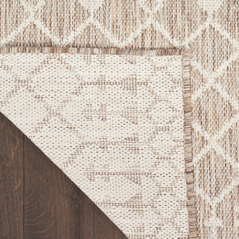Robbs Rectangle Indoor/Outdoor Area Rug, Rectangle 6' x 9', Beige