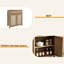 Buffet en rotin, armoire de rangement Farmhouse avec tablette réglable, armoire de cuisine Boho avec tiroir pour la salle à manger, la cuisine, le vestibule, le salon