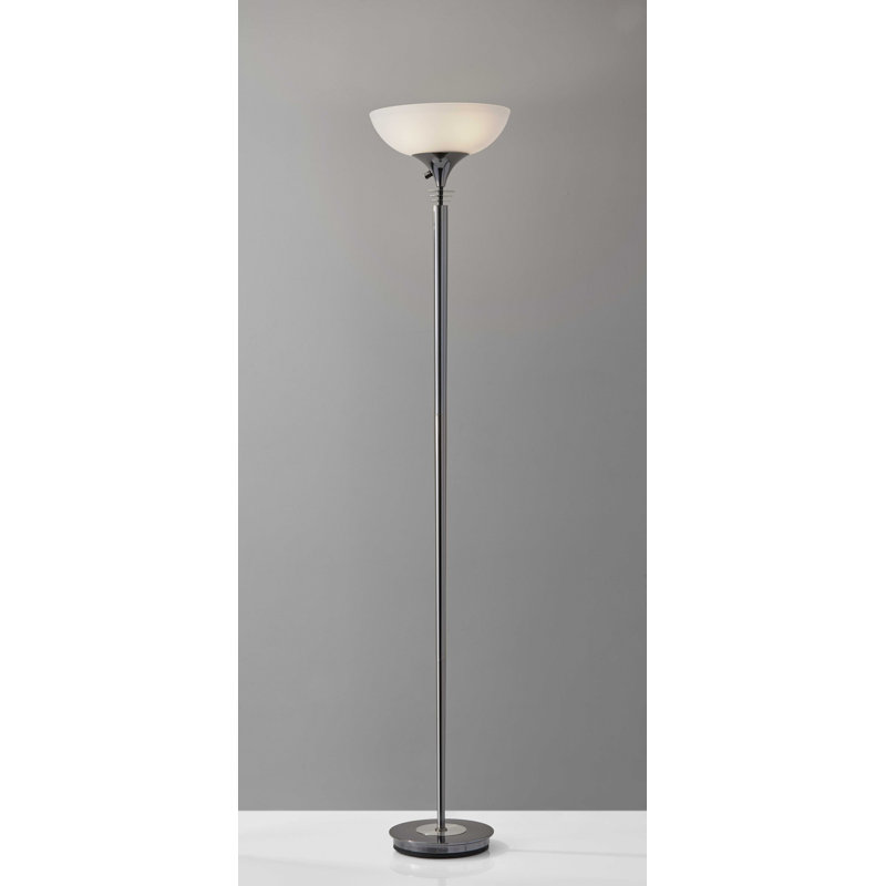 Milos 71.5'' Torchiere Floor Lamp, Black Nickel