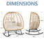 Chaise berçante pour 2 personnes avec coussins Solvane