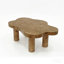 Table basse moderne de 40 pouces en forme de nuage, équipée de 4 pieds de table ronds pour assurer la stabilité structurelle, convient à la décoration de salon, d'appartements et de petits espaces avec un motif de nœuds d'arbre