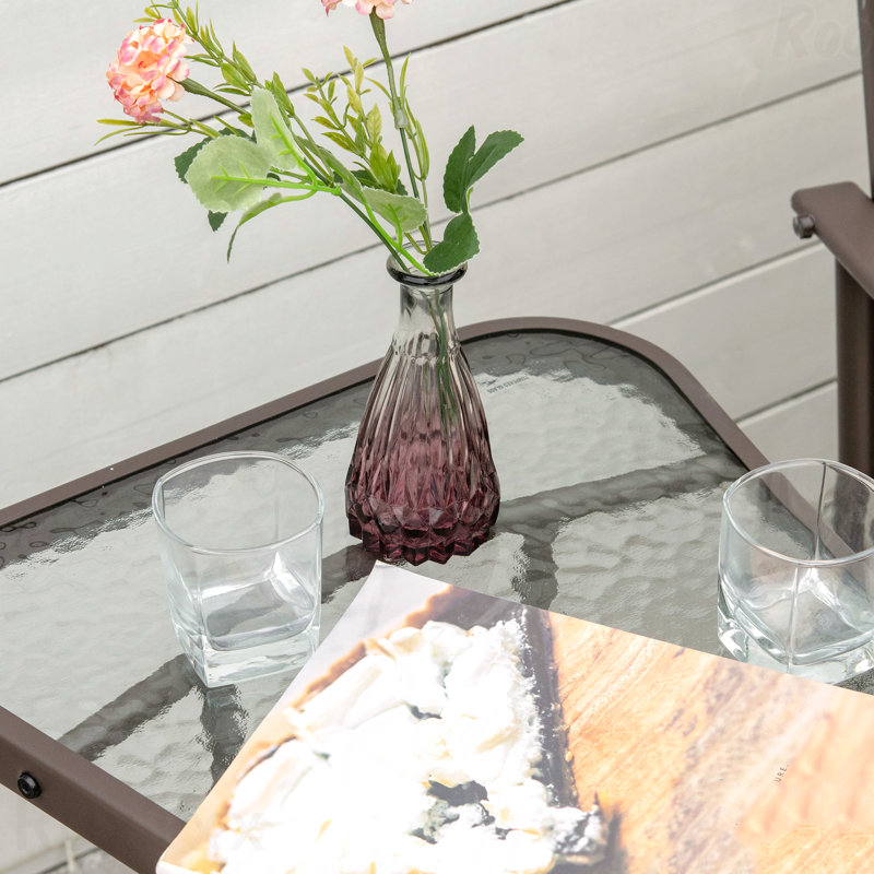 Causeuse avec chaise berçante d'extérieur beige et table basse 2 places