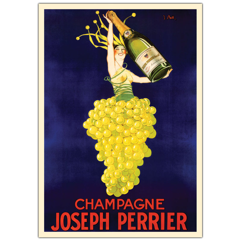 " Champagne Joseph Perrier ", 24" H x 18" W x 2" D