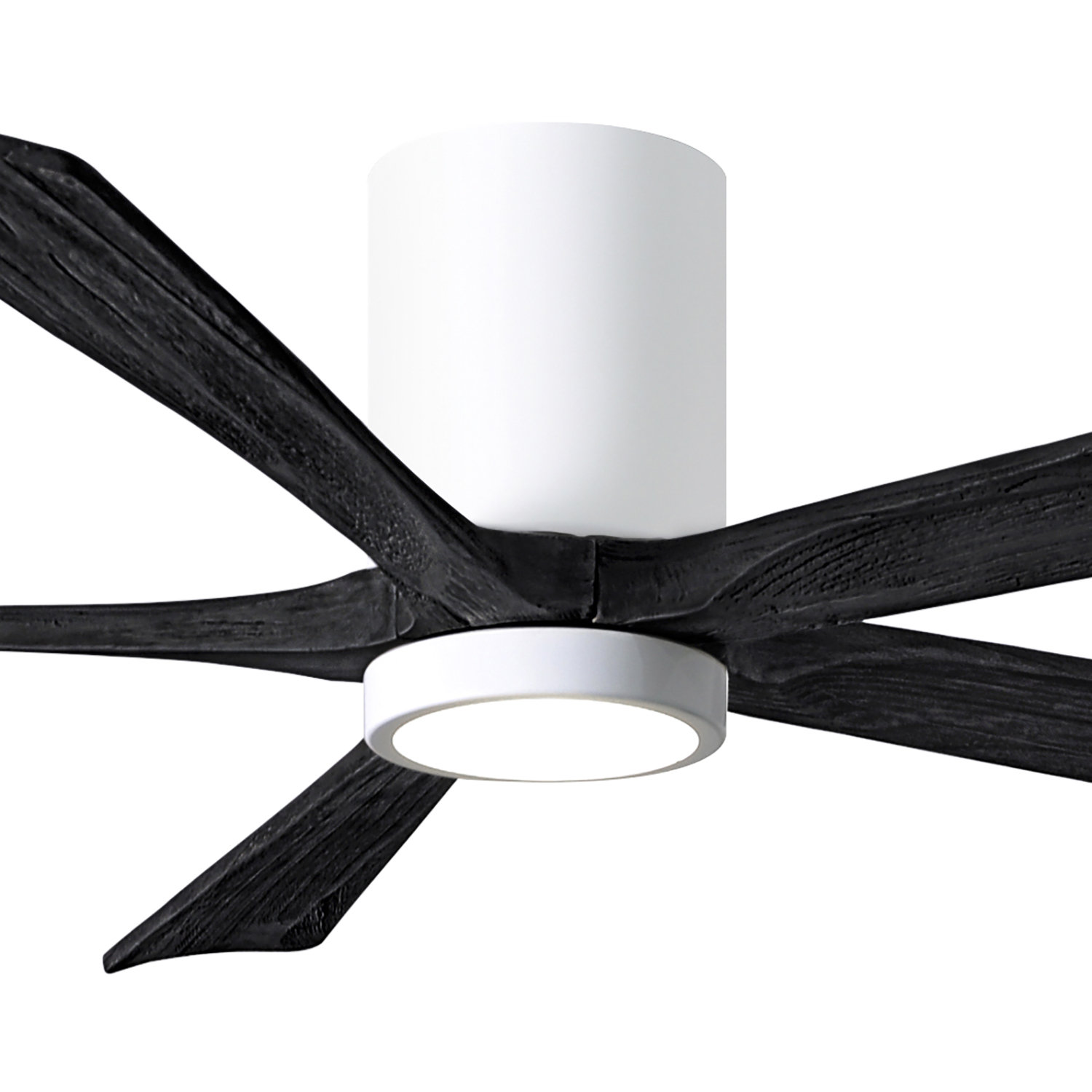 Irene 5 - Blade LED Ceiling Fan with Light Kit Included, Gloss White, Matte Black, 60"