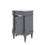 Meuble-lavabo autoportant de 18 po avec lavabo, armoire de rangement simple avec porte et tablette réglable, meuble-lavabo en bois-1813129665