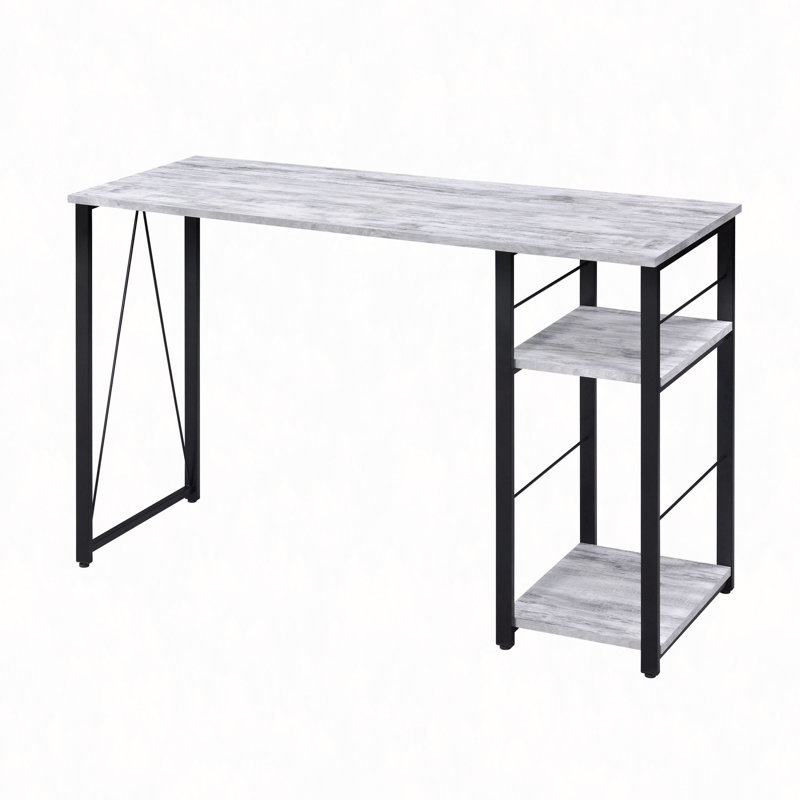Bureau d'écriture rectangulaire à 2 tablettes, Gris