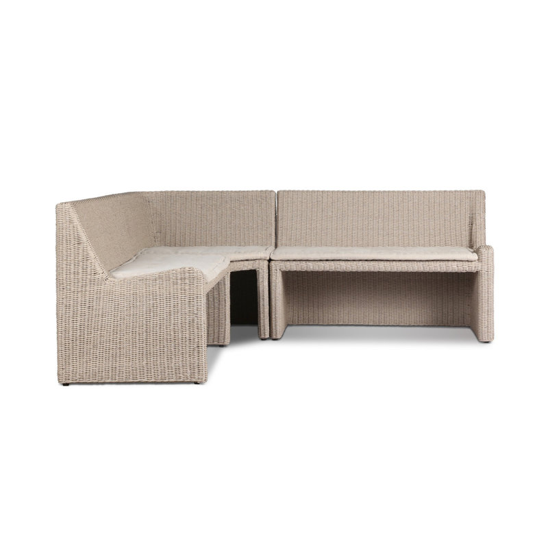 Senna Outdoor L-Shape Dining Banquette