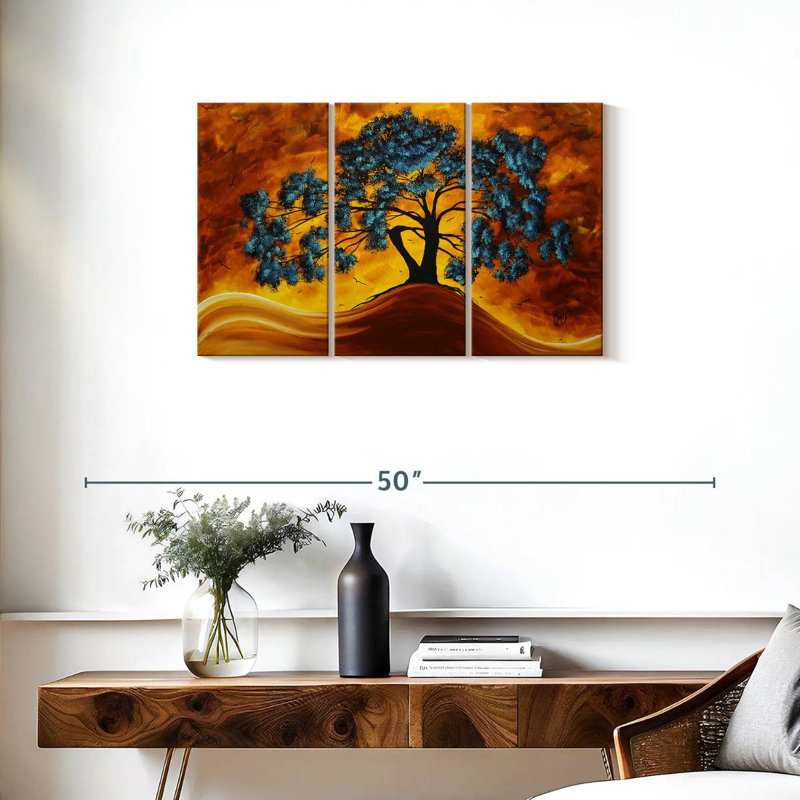Paysage de rêve en couleur, H 20 po x l 33 po